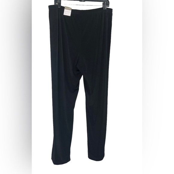 Chico’s Black Pull On Straight Pants Size 3 (16 US) Traveler style - Picture 8 of 14